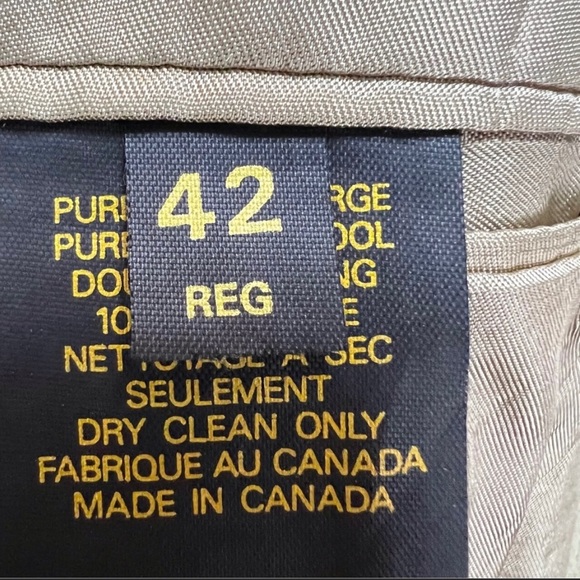 Orvieto tan 100% wool oversized blazer 42 - Picture 12 of 12